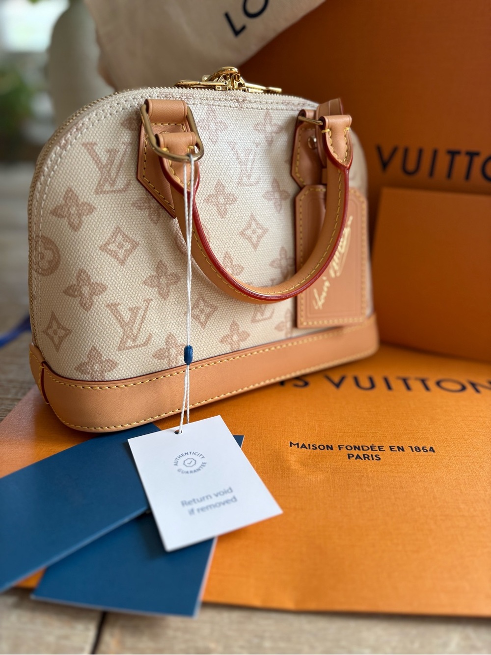 Louis Vuitton Alma BB Monogram Origine Lin 130th Anniversary limited edition NIB - Picture 4 of 16